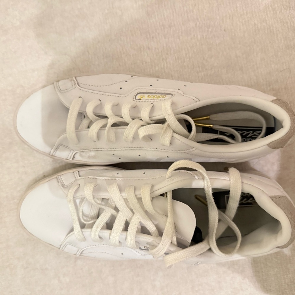 Adidas Classic White and Gray Sneakers